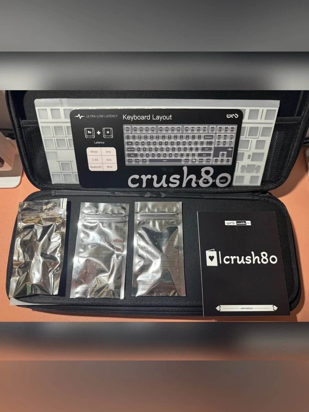 WOBKEY Crush 80 Reboot Pro Aluminum TKL Keyboard Like New Open Box Linear Keys